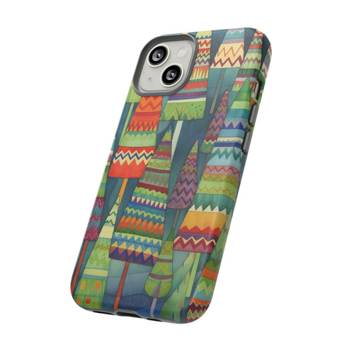 Knitted Christmas Trees - Impact Resistant Phone Case